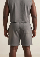 Crossed Logo Cotton Shorts
