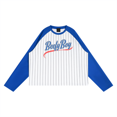 America Striped Raglan Long Sleeve Baseball Tee