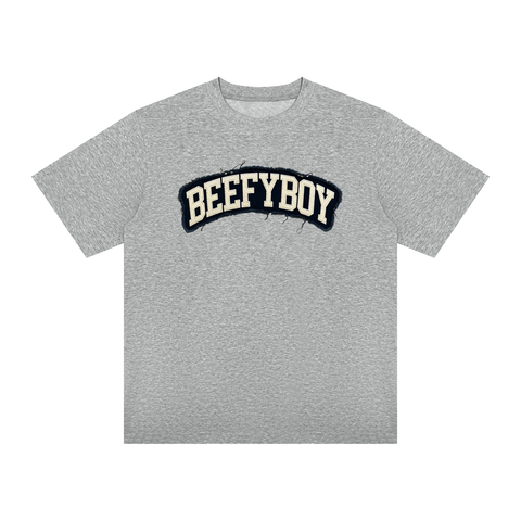 Distressed Varsity Crewneck T-Shirt