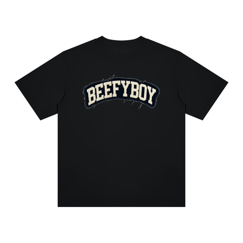 Distressed Varsity Crewneck T-Shirt
