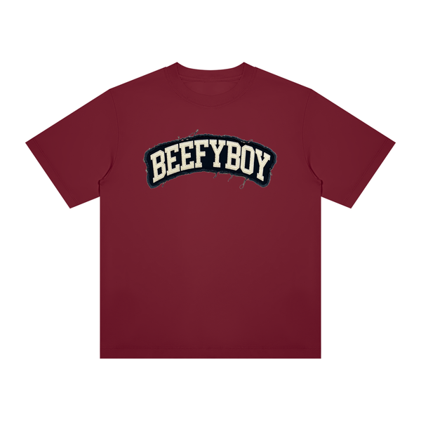 Distressed Varsity Crewneck T-Shirt