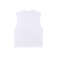 Marlboro Blue Raw Edge Cotton Tank Top