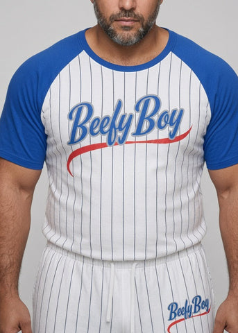 America Striped Raglan Long Sleeve Baseball Tee
