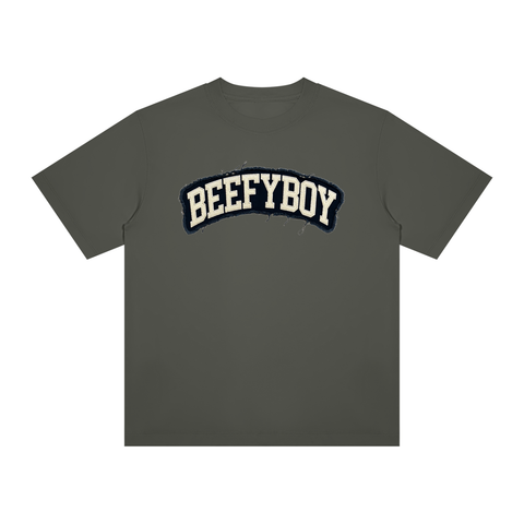 Distressed Varsity Crewneck T-Shirt