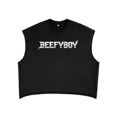 Metal Logo Cut Off Crop Top