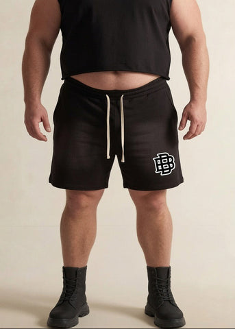 Crossed Logo Cotton Shorts