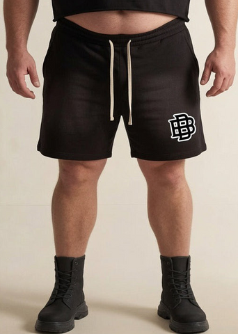 Crossed Logo Cotton Shorts