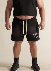 Crossed Logo Cotton Shorts