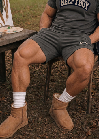 Distressed Varsity Shorts
