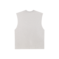 Marlboro Blue Raw Edge Cotton Tank Top