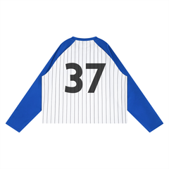 America Striped Raglan Long Sleeve Baseball Tee