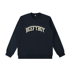 Distressed Varsity Crewneck Sweatshirt