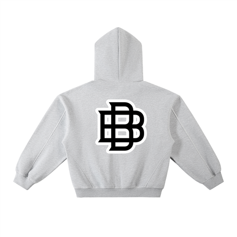 Holiday 25 Contrast-Stitched Boxy Fleece Hoodie
