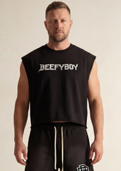 Metal Logo Cut Off Cropped Top