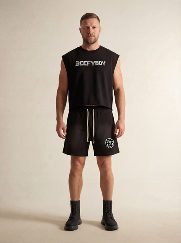 Metal Logo Cut Off Cropped Top