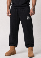 Fleece Wide-Leg Sweatpants