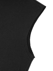 Metal Logo Cut Off Crop Top