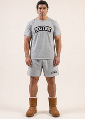 Distressed Varsity Shorts