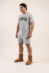 Distressed Varsity Shorts