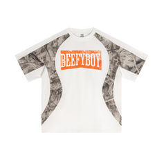 240GSM Men’s Camouflage Structured Panelled T-shirt White