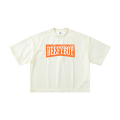 240GSM Men’s Boxy-Fit Mesh Layering T-Shirt Off White
