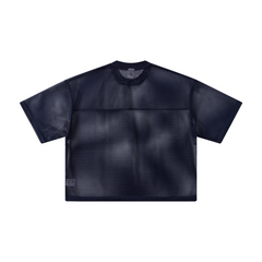 240GSM Men’s Boxy-Fit Mesh Layering T-Shirt Royal Blue