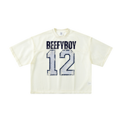 240GSM Men’s Boxy-Fit Mesh Layering T-Shirt Off White