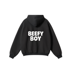 345GSM Men's Solid Color Pullover Hoodie Black