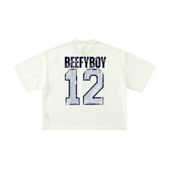 240GSM Men’s Boxy-Fit Mesh Layering T-Shirt Off White