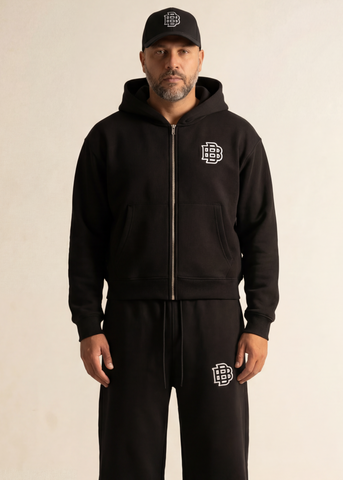 Zip-Up Boxy Hoodie