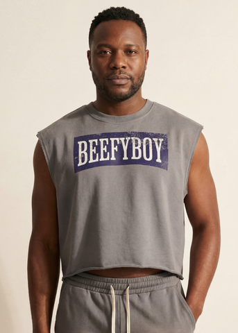 Marlboro Blue Cut Off Cropped Top