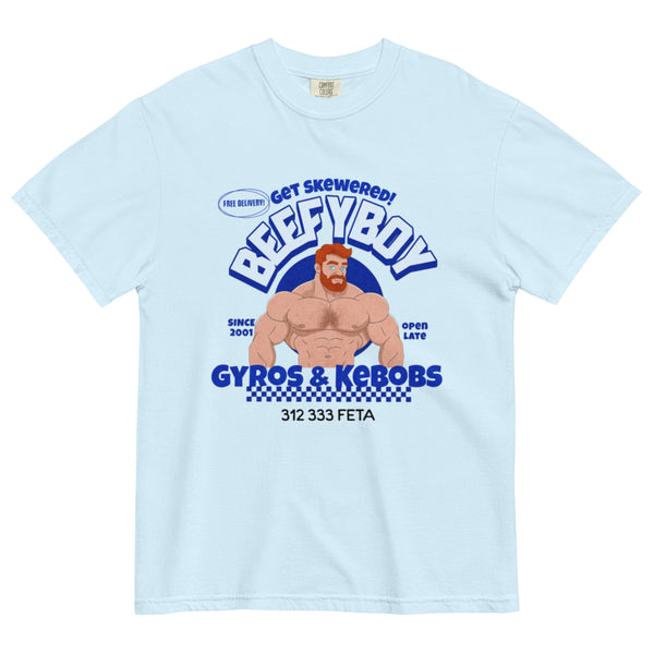 Christos - BEEFCAKE Gyros & Kebobs Heavyweight T-shirt