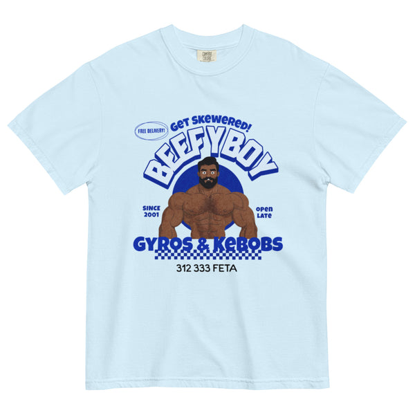 Nikolaos - BEEFCAKE Gyros & Kebobs Heavyweight T-shirt