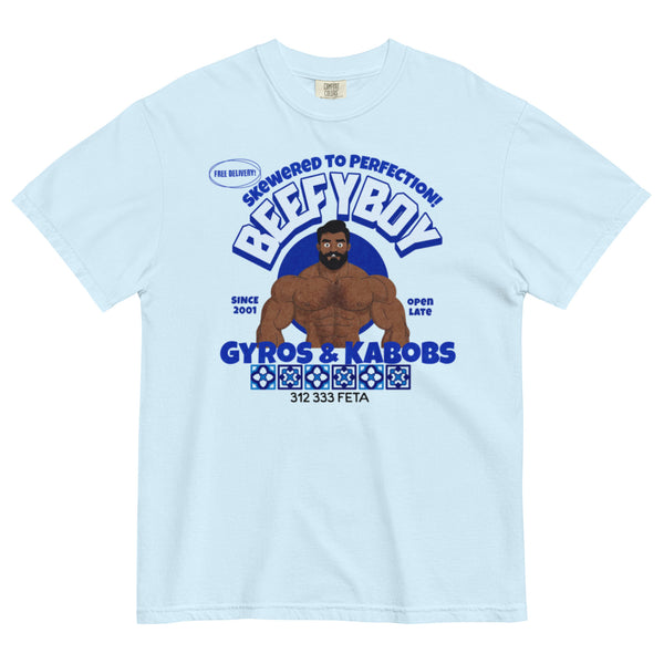 Nikolaos - BEEFCAKE Gyros & Kabobs Heavyweight T-shirt