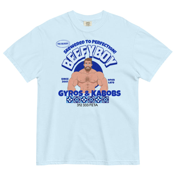 Christos - BEEFCAKE Gyros & Kabobs Heavyweight T-shirt